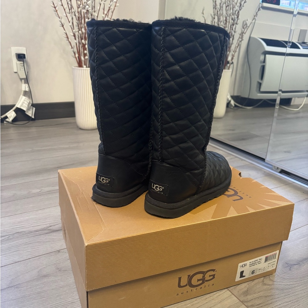 UGG Women's Black Quilted Winter Boots